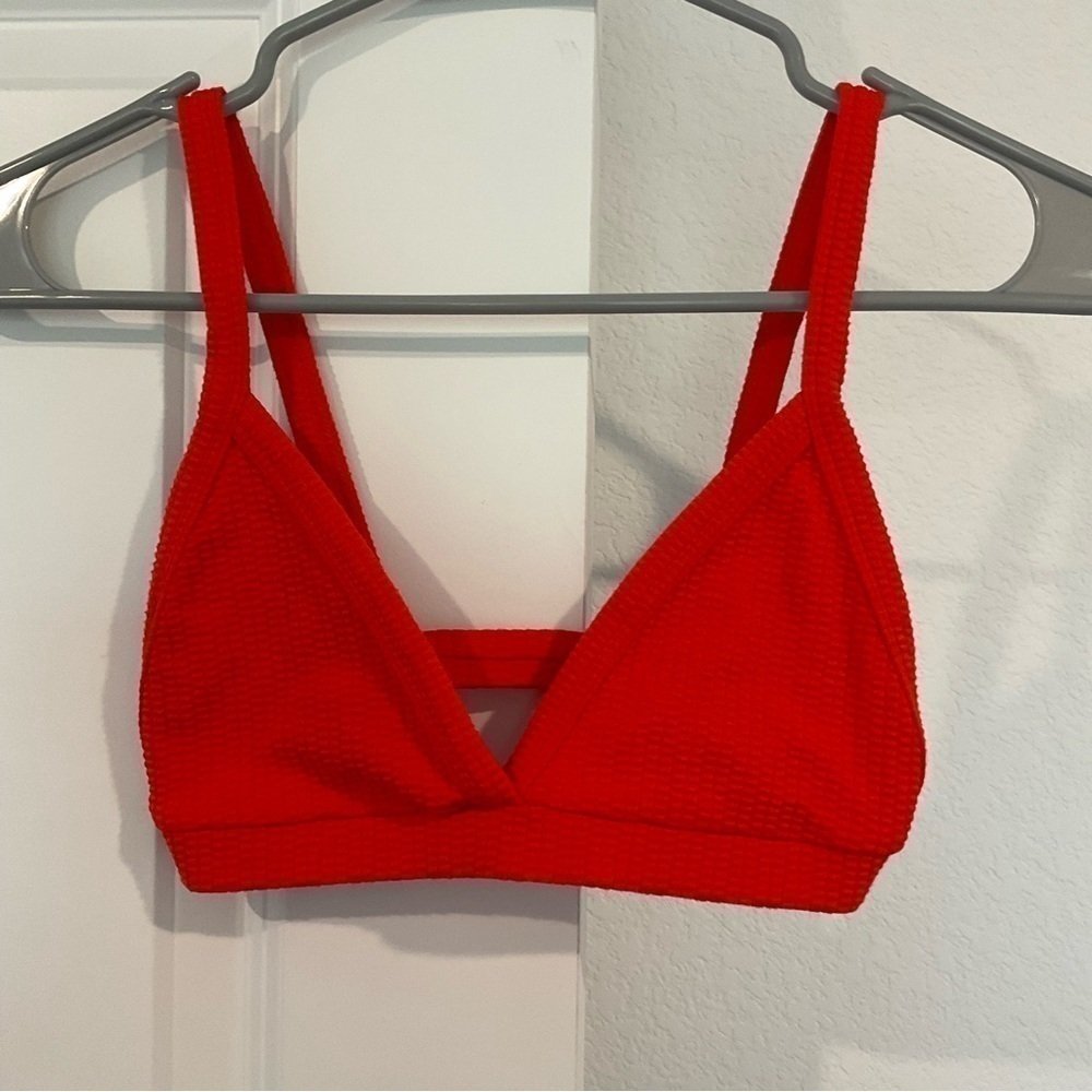Zara Waffle Knit Triangle Top New M